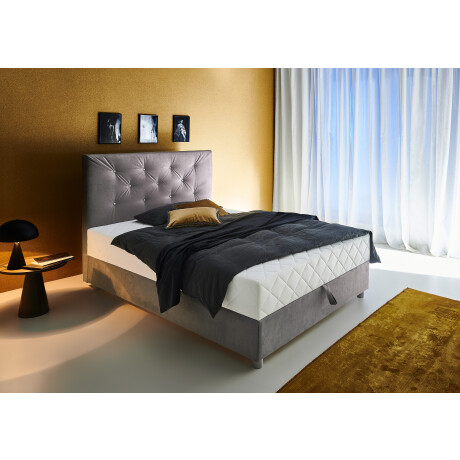 ATLANTIC home collection Boxspring CELIA in hoogwaardige fluweellook met pocketveringsmatras, bedkist en strassteentjes