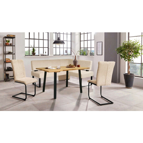 Home affaire Hoekbank Mily Keukenbank, Kussenbank, Eettafelbank, 205x164 cm Moderne bank en kleuren, aantal zitplaatsen: 5, vrij in de ruimte te plaatsen