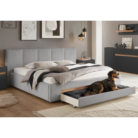 INOSIGN Gestoffeerd bed CiTY/GiRON, bedframe met bedlade, gestoffeerd opbergbed met hondenbed of opberglade, bekleding van corduroy of linnenlook