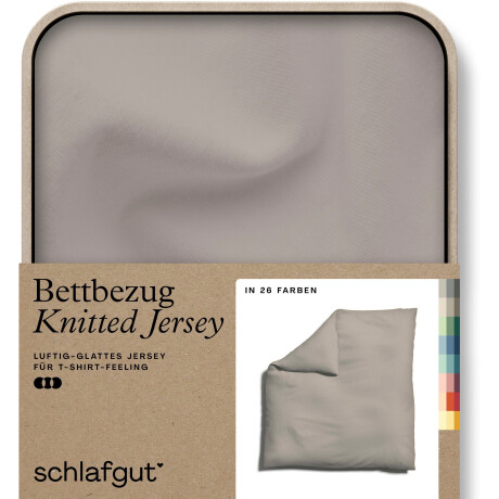 Schlafgut Dekbedovertrek Gebreide jersey uni, van biologisch katoen met elastaan, rits kreukvrij, mix & match beddengoed: bijpassende kussenhoes verkrijgbaar (1 stuk)
