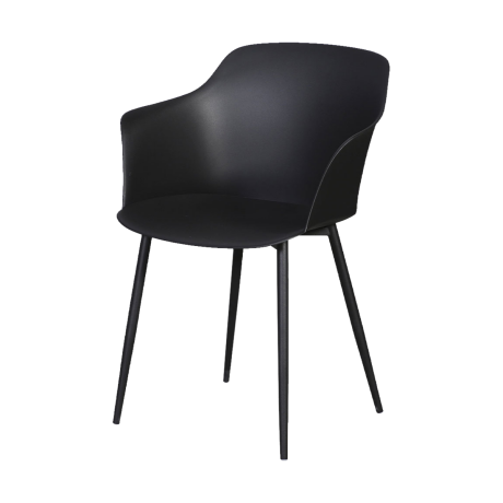 Dian kunststof tuinstoel zwart