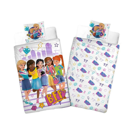 Dekbedovertrek Katoen Lego Girls 140x200 Cm Verkoelend Divers - Dekbed-Discounter.nl