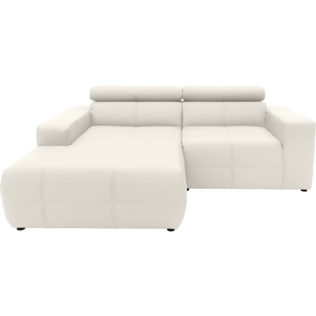 DOMO collection Hoekbank Brandon, incl. Hoofdsteunverstelling, B/D/H: 214/100/80 cm, L-Vorm