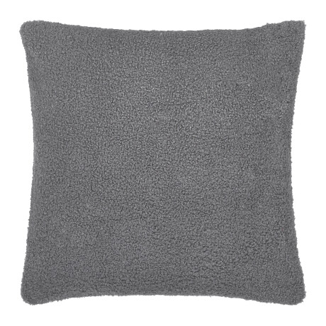 QUVIO Sierkussenhoes teddy - 45x45cm - Donker grijs