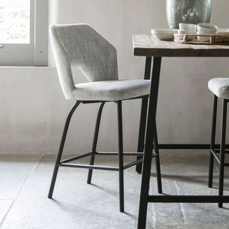 MUST Living Barstoel 'Bloom' kleur Lichtgrijs (zithoogte 65cm)