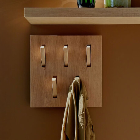 Ethnicraft Kapstok 'Utilitile' Eikenhout, Met 5 haken, kleur Naturel