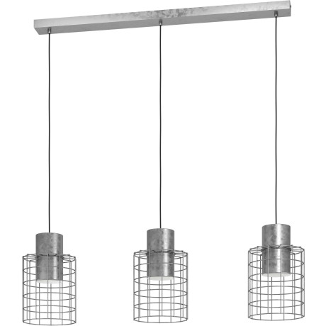 EGLO Hanglamp MILLIGAN Hanglamp in zilver en wit van staal - excl. E27 - 40W (1 stuk)