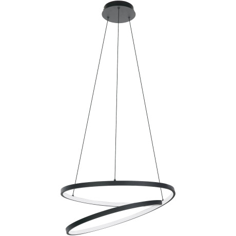 EGLO Hanglamp RUOTALE Hanglamp in zwart van alu, staal - 37W - warmwit (1 stuk)
