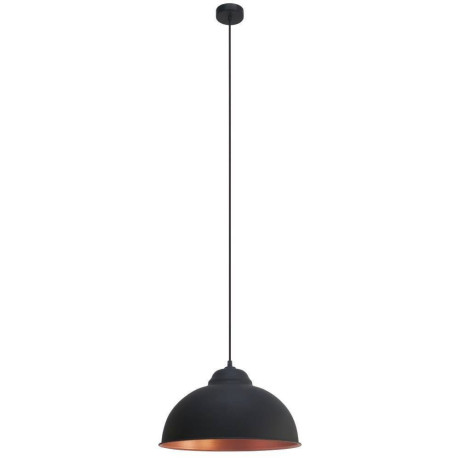 EGLO Hanglamp TRURO 2 Vintage hanglamp van staal, zwart, koper, E27 fitting, Ø 37 cm (1 stuk)