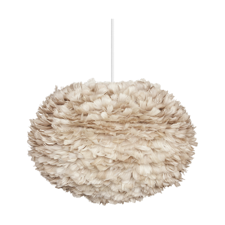 Eos Large hanglamp light brown - met koordset wit - Ø 65 cm