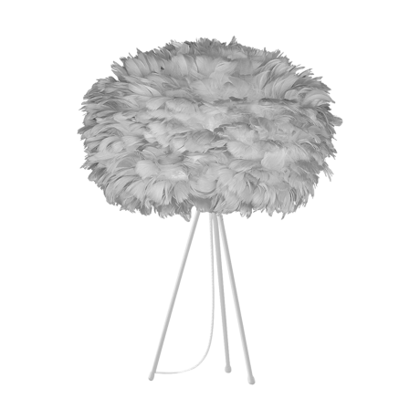 Eos Medium tafellamp light grey - met tripod wit - Ø 45 cm