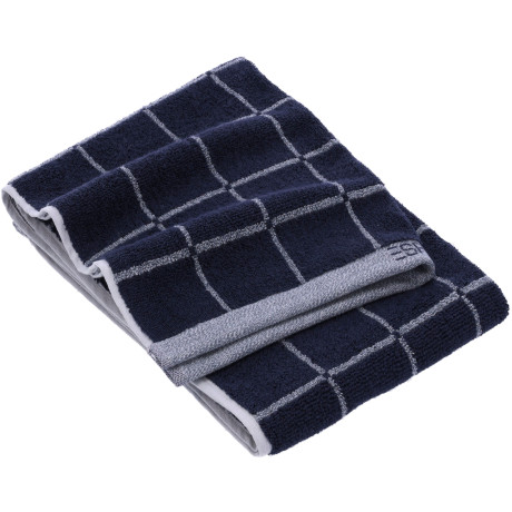 Esprit Handdoek Melange Cube in geruit ontwerp (2 stuks)