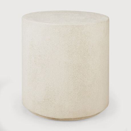 Ethnicraft Ronde Bijzettafel 'Elements' Microcement, 40cm, kleur Off White