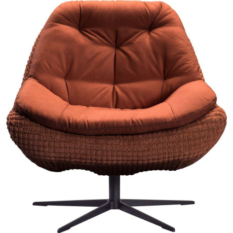 exxpo - sofa fashion Draaibare fauteuil Dim, Loungesessel Comfortabel gestoffeerde draaifauteuil met elegante metalen stervormige voet