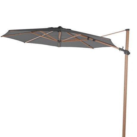 4 Seasons Outdoor Zweefparasol Siesta Premium Charcoal - Woodlook Ø350 cm