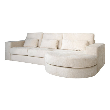 Richmond Loungebank 'Felix' Rechts, Chenille, kleur Wit