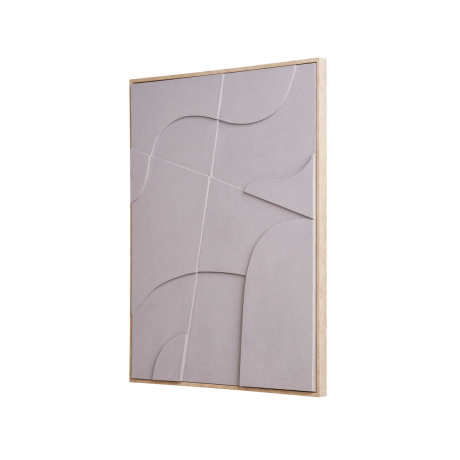 Femme reliëf wanddecoratie grijs - versie 2 - 70 x 50 cm