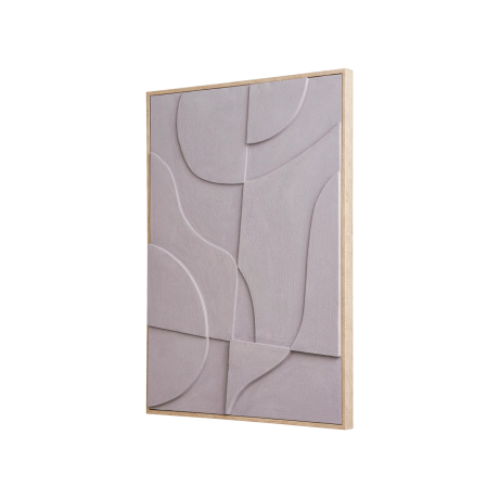 Femme reliëf wanddecoratie grijs - versie 1 - 70 x 50 cm