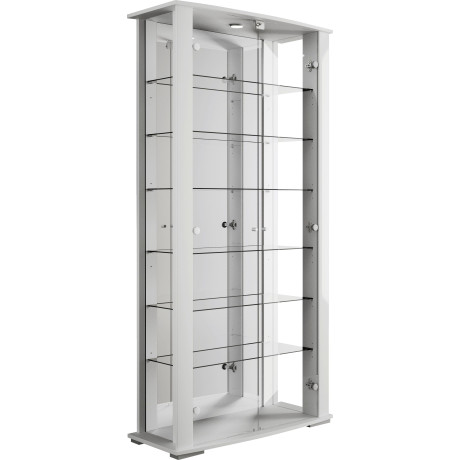 fif möbel Vitrinekast Stella Staande vitrine/glasvitrine met 2 glazen deuren, perfect voor verzamelaars, verzamelvitrine