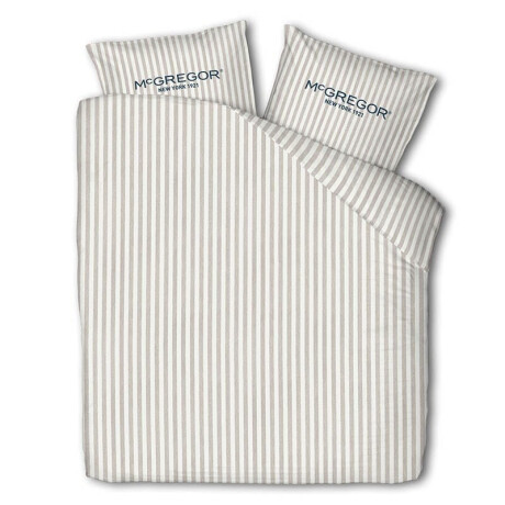 Dekbedovertrek McGregor - Tweepersoons (200x240 cm) - Taupe Katoen - Dessin: Strepen - McGregor - Dekbed-Discounter.nl