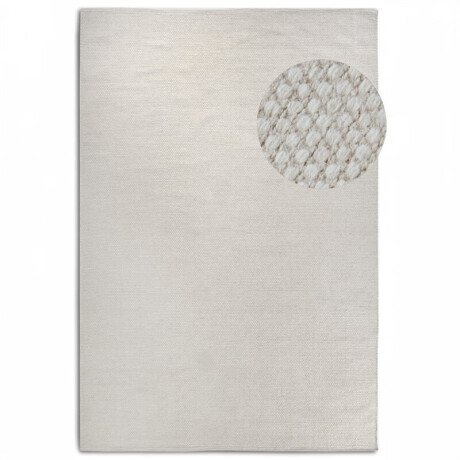 Wollen Vloerkleed Dehli - Naturel Wit maat: 90x60cm - materiaal: Wol - Dekbed-Discounter.nl
