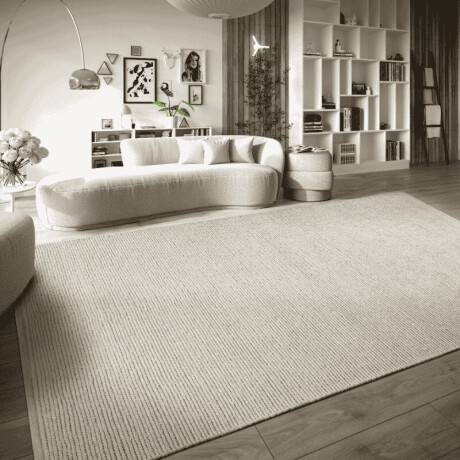Wollen Vloerkleed Francois - Creme maat: 90x60cm - materiaal: Wol - Dekbed-Discounter.nl