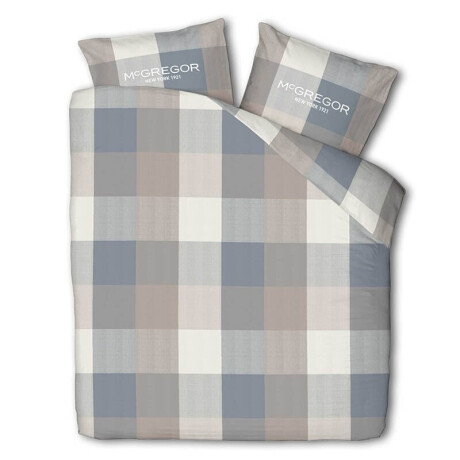 Dekbedovertrek McGregor - Tweepersoons (200x240 cm) - Meerkleurig Flanel - Dessin: Ruiten - McGregor - Dekbed-Discounter.nl