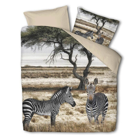 Dekbedovertrek Oase - Lits-Jumeaux (240x220 cm) - Meerkleurig Polyester-katoen - Dessin: Natuur - Luna Bedding - Dekbed-Discounter.nl