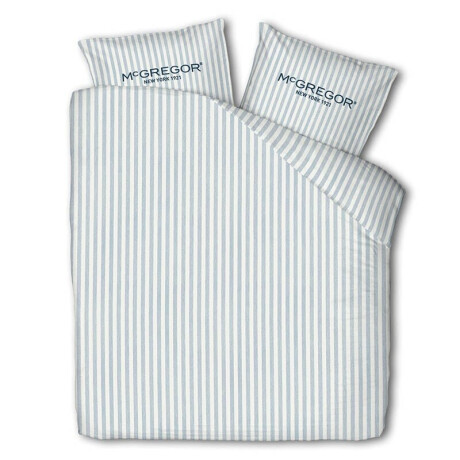 Dekbedovertrek McGregor - Tweepersoons (200x240 cm) - Wit & Blauw Katoen - Dessin: Strepen - McGregor - Dekbed-Discounter.nl