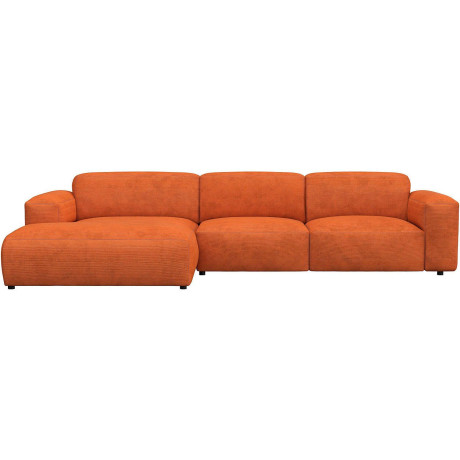 FLEXLUX Hoekbank Lucera Chaiselongue + 2,5-zistsbank modern & gezellig, koudschuim, stalen nosagvering