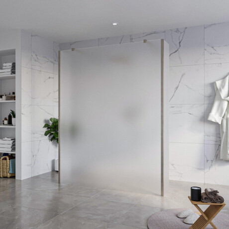 Fortifura Galeria Vrijstaande Inloopdouche - 160x200cm - Glas mat - antikalk - 8mm veiligheidsglas - 2 zijwanden 40cm - wandsteunen en hoekprofielen - Geborsteld Gunmetal PVD SW927771 2x/SW797932/SW797921 2x/SW798732 2x