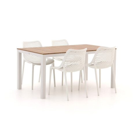 Forza Ripi/Fidenza 160cm dining tuinset 5-delig stapelbaar - Laagste prijsgarantie!