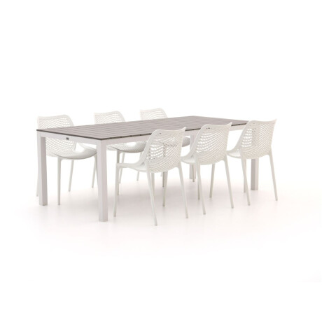 Forza Ripi/Fidenza 220cm dining tuinset 7-delig stapelbaar - Laagste prijsgarantie!