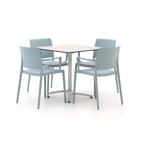 Forza Sile/Canzo 80cm dining tuinset 5-delig stapelbaar inklapbaar - Laagste prijsgarantie!