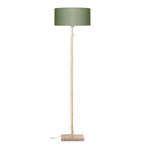 Good&Mojo Vloerlamp 'Fuji' Bamboe en Eco linnen, kleur Groen