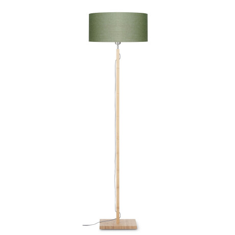 Good&Mojo Vloerlamp 'Fuji' Bamboe en Eco linnen, kleur Groen
