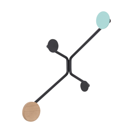 Hook coat rack straight walls - wandkapstok green