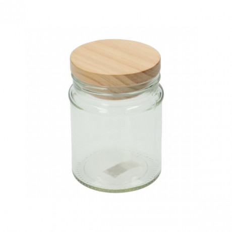Pot met houten deksel, glas, 350 ml