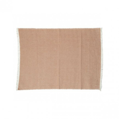 Placemat met franjes, bio-katoen, sienna
