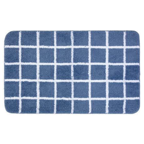LIVARNO home Badmattenset (Badmat zonder toiletuitsparing, Blauw/wit)