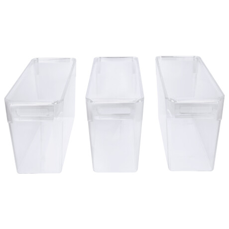 SILVERCREST Koelkastorganizers met deksel - 3 bakjes - 3,2 L