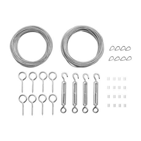 PARKSIDE Staalkabel-klimhulp, 30 m / 15 m (15m set 2st.)