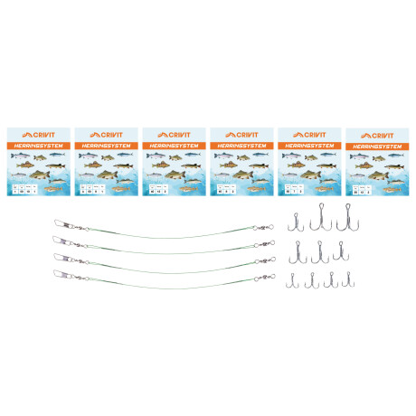CRIVIT Lokaas- of hakenset (Roofvis-staalonderlijn-set)
