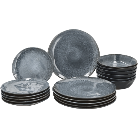 SILVERCREST Serviesset, 18-delig (Zwart)
