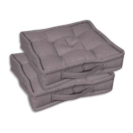 GO-DE Textil Tuinkussen (Set van 2 bokskussens, Taupe)