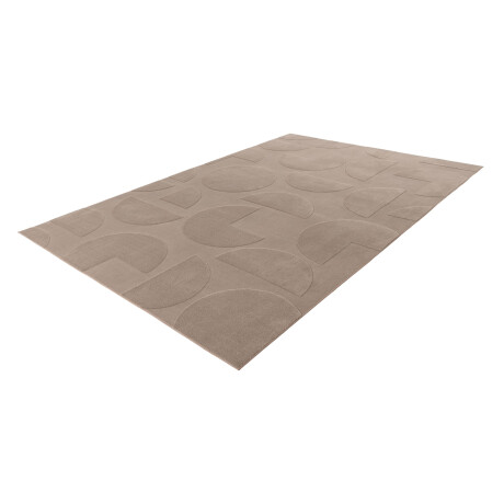KAYOOM Vloerkleed Niburi 100 - laagpolig & moderne glans (425, Taupe, 160 x 230 cm)