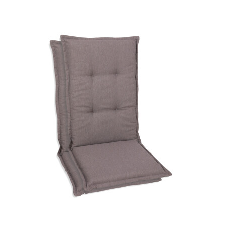 GO-DE Textil Tuinkussen (Stoelkussens voor stoelen met een lange rugleuning, Taupe)
