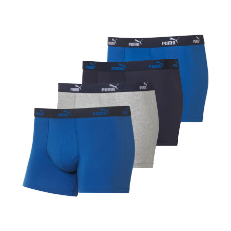 Puma 4 heren boxers (Blauw/grijs, L)