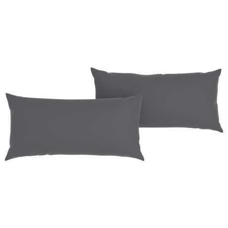 LIVARNO home 2 Mousseline kussenslopen 80 x 40 cm (Grijs)