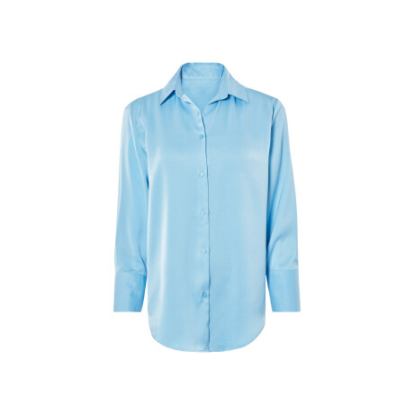 esmara Satijnen dames blouse (Blauw, 36)